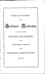 Hope College Catalog, 1865-1866