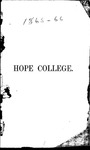 1865-1866. Catalog and Circular by Hope College
