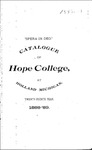 1888-1889. Catalog. by Hope College