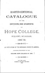 1889-1890. Catalog. by Hope College