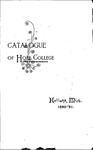 1890-1891. Catalog. by Hope College