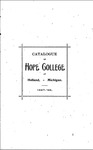 1897-1898. Catalog. by Hope College
