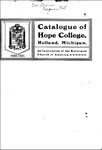 1900-1901. Catalog. by Hope College