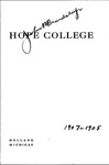1907-1908. Catalog. by Hope College