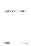 1909-1910. Catalog. by Hope College