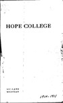 1910-1911. Catalog. by Hope College