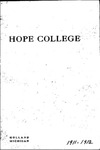 1911-1912. Catalog. by Hope College