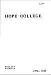 1912-1913. Catalog. by Hope College