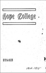 1914-1915. Catalog. by Hope College