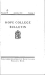 1915. V53.02. August Bulletin. by Hope College