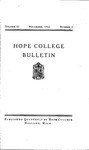 1915. V53.03. November Bulletin. by Hope College