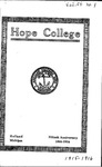 1916. V54.01. May Bulletin. by Hope College