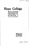 1917. V55.01. May Bulletin. by Hope College