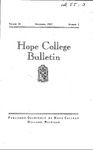1917. V55.03. November Bulletin. by Hope College