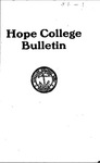1918. V56.01. May Bulletin. by Hope College