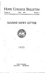 1923. V61.01. May Bulletin. by Hope College