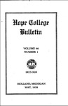 1928. V66.01. May Bulletin. by Hope College