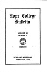1929-1930. V68.01. Februrary Bulletin. by Hope College