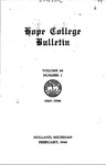 1945-1946. V84.01. February Bulletin. by Hope College