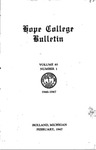 1946-1947. V85.01. February Bulletin. by Hope College