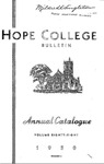 1949-1950. V85.02. March Bulletin. by Hope College