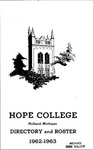 1962-1963. Bulletin, Directory and Roster. by Hope College