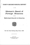 32nd Annual Report of the Woman's Board of Foreign Missions