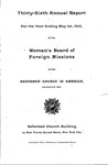 36th Annual Report of the Woman's Board of Foreign Missions by Reformed Church in America
