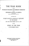 45th Annual Report of the Woman's Board of Foreign Missions by Reformed Church in America