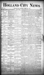 Holland City News, Volume 18, Number 2: February 9, 1889
