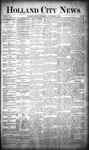 Holland City News, Volume 18, Number 40: November 2, 1889