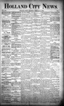 Holland City News, Volume 21, Number 4: February 20, 1892