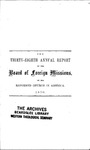 38th Annual Report of the Board of World Missions