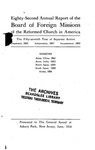 82nd Annual Report of the Board of World Missions