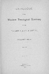 Western Theological Seminary Catalog: 1895-1896