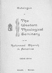 Western Theological Seminary Catalog: 1905-1906