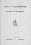 Western Theological Seminary Catalog: 1913-1914