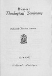 Western Theological Seminary Catalog: 1914-1915