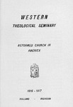 Western Theological Seminary Catalog: 1916-1917