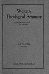 Western Theological Seminary Catalog: 1920-1921