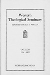 Western Theological Seminary Catalog: 1926-1927