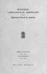 Western Theological Seminary Catalog: 1950-1951