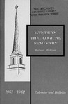 Western Theological Seminary Catalog: 1961-1962